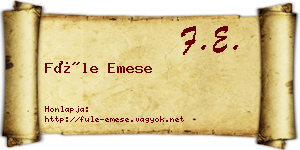Füle Emese névjegykártya